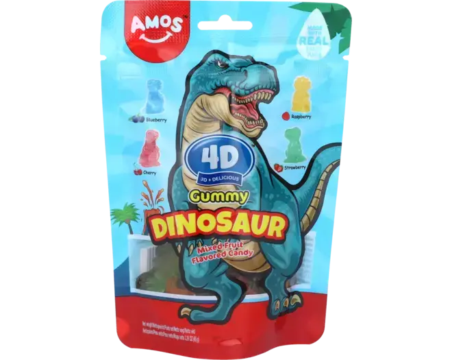 4D - Fruit Gummy - Dinosaur - 65g 12er Pack mhd 09/26