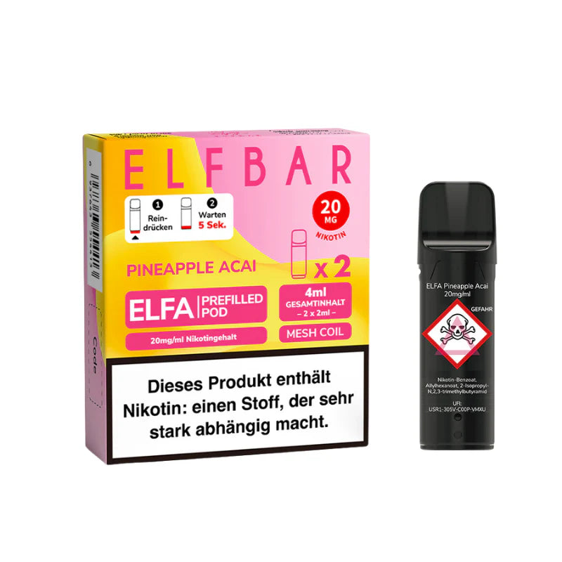 Elfbar Elfa Pineapple Acai 20mg Nikotin 10x 2er Pack