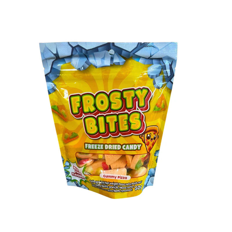 Frosty Bites Freezed Dried Candy - Gummy Pizza 50g 24er Pack mhd 2027