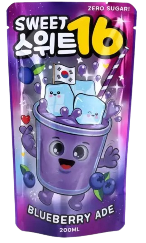 SWEET 16 - BLUEBERRY ADE (ZERO SUGAR) 200ML 10er Pack mhd 06/27