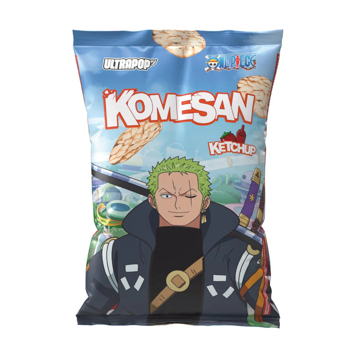 Chips Komesan Brown Rice Ketchup One Piece Zoro 60g 24er Pack mhd 08/26