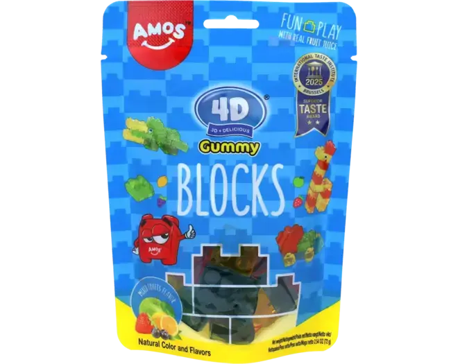 4D - Fruit Gummy - Blocks - 72g 12er Pack 09/26