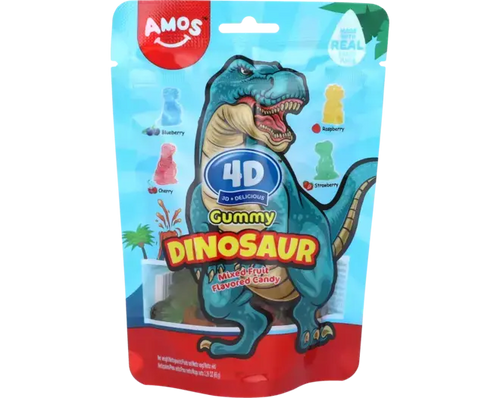 4D - Fruit Gummy - Dinosaur - 65g 12er Pack mhd 09/26