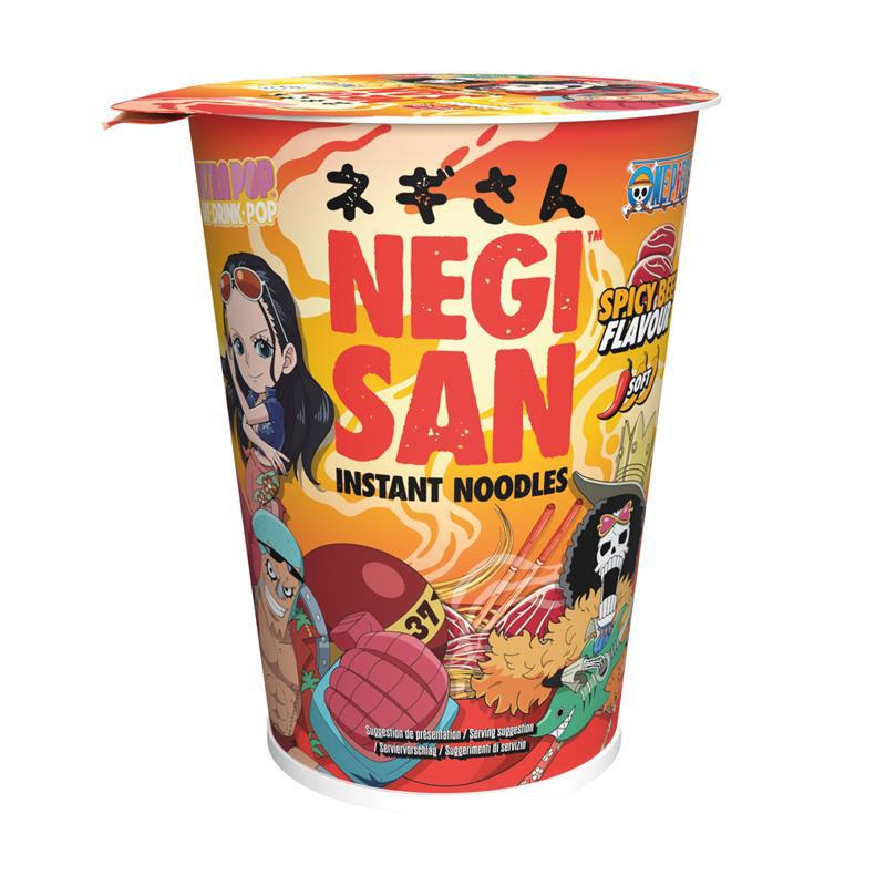One Piece Negisan Instant Noodles Spicy Beef Cup 65g 24er Pack mhd 07/26