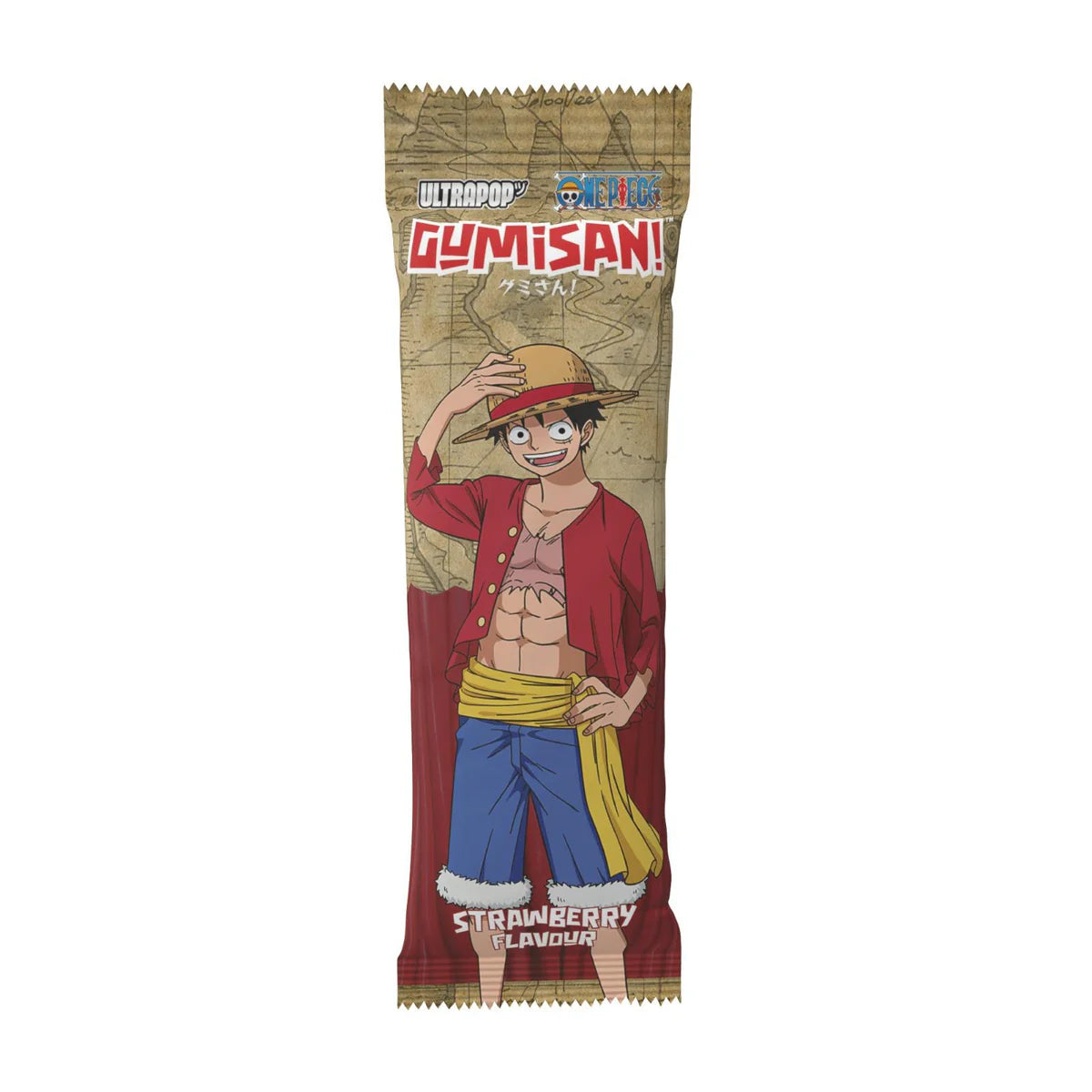 Gumisan One Piece Luffy Strawberry Laces Candies 75g 12er Pack mhd 04/27