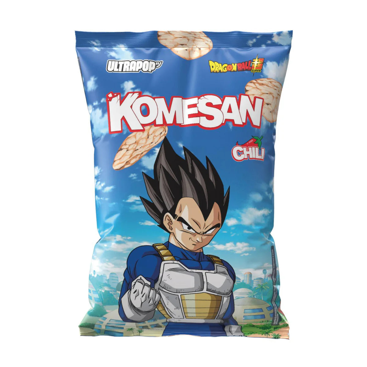 Chips Komesan Ultra Pop Chili Flavour Brown Rice Chips Vegeta 60g 24er Pack mhd 08/26