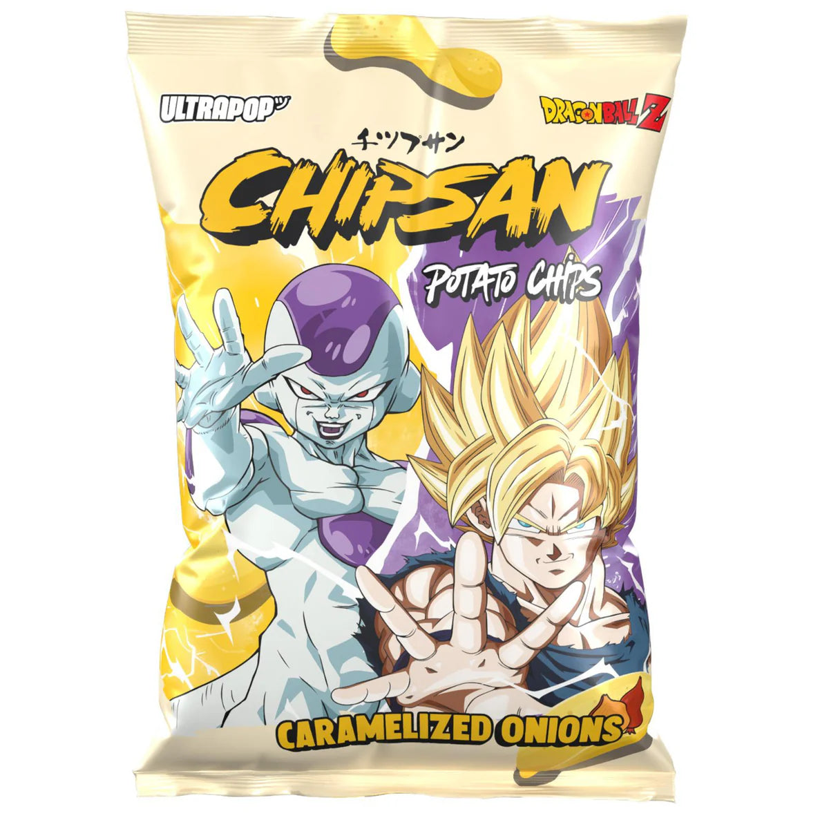 Chipsan Kartoffelchips Caramelized Onions Dragon Ball Z 110g 20er box mhd 11/26