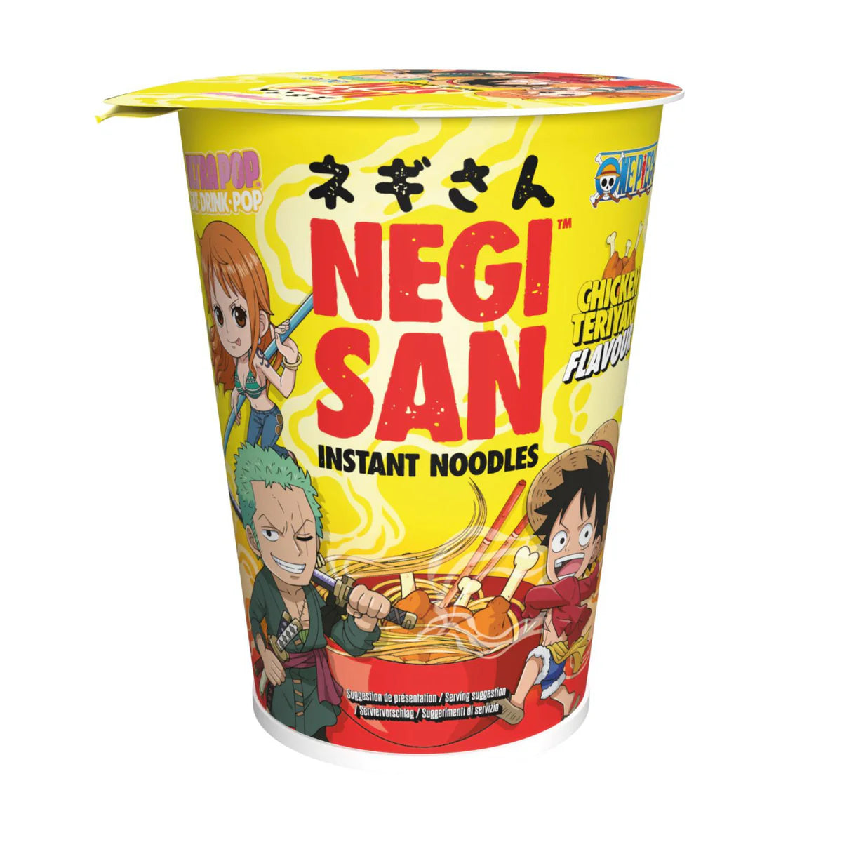 One Piece Negisan Instant Noodles Chicken Teriyaki Cup 65g 24er Pack mhd 07/26
