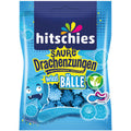 Hitschies - Saure Drachenzungen Brizzl Bälle - Blau - 100g - 12er Pack mhd 12/27