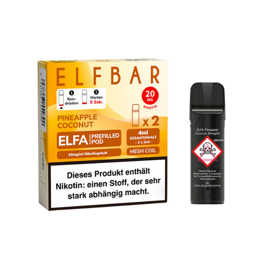Elfbar Elfa Pineapple Coconut 20mg Nikotin 10x 2er Pack