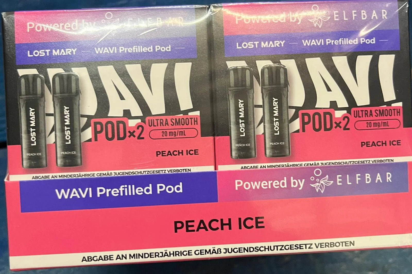 Elfbar Lost Mary WAVI - Peach Ice - 20mg Nikotin 10x 2er Pack