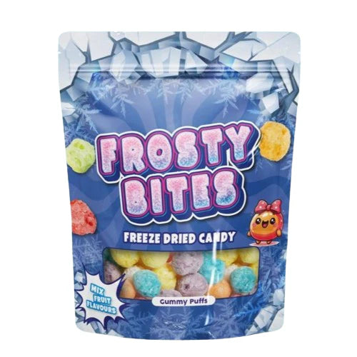 Frosty Bites Freezed Dried Candy - Gummy Puffs 50g 24er Pack mhd 2026