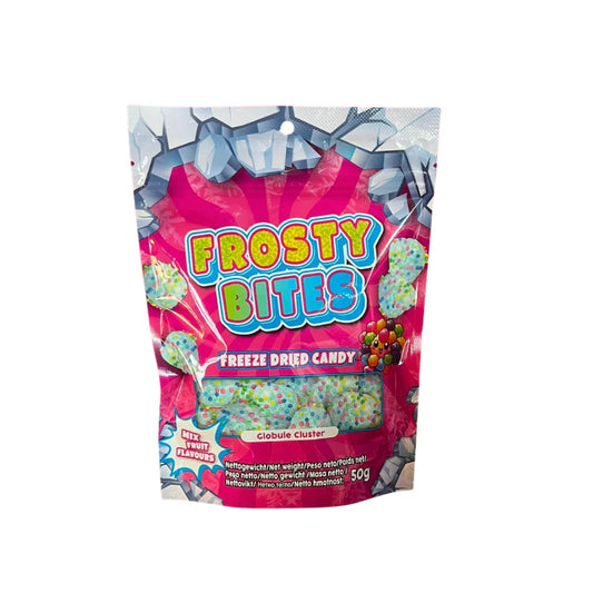 Frosty Bites Freezed Dried Candy - Globule Cluster 50g 24er pack mhd 2027