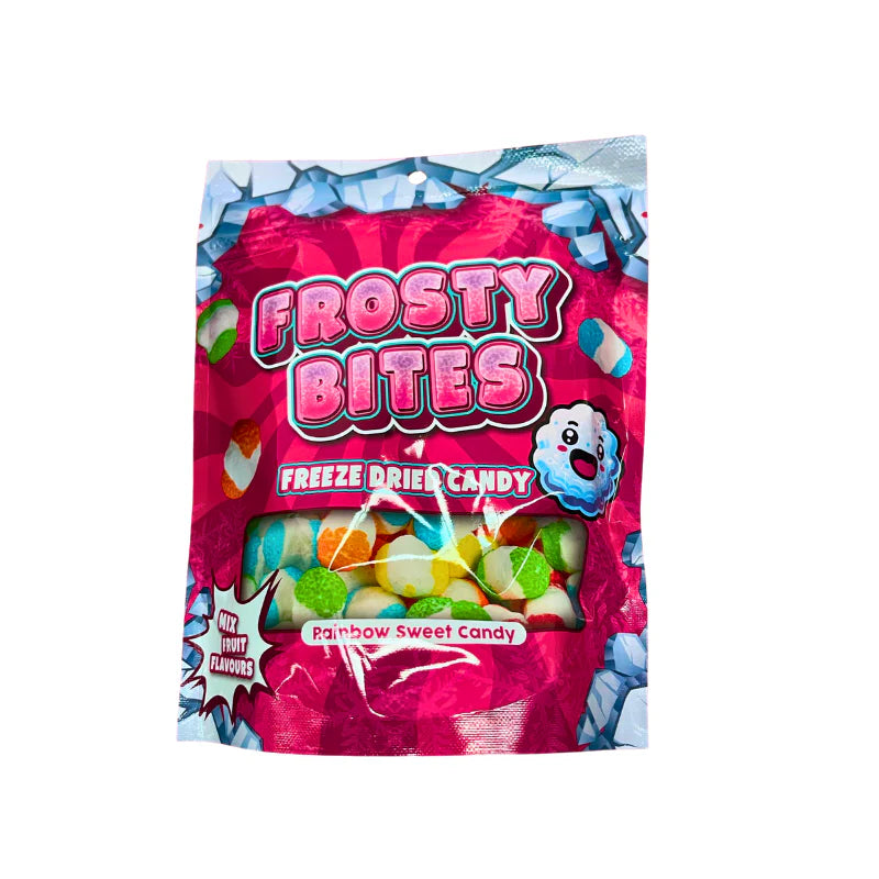 Frosty Bites Freezed Dried Candy - Rainbow Sweets Candy 50g 24er Pack mhd 2027