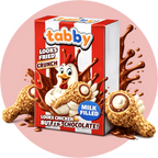 Tabby Milk Cream Filled Chicken Chocolate 50g 24er Pack 01/27