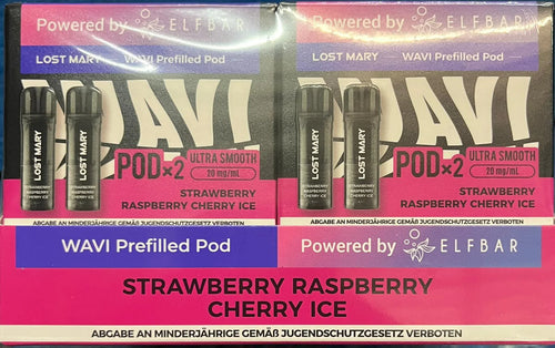 Elfbar Lost Mary WAVI - Strawberry Raspberry Cherry Ice - 20mg Nikotin 10x 2er Pack