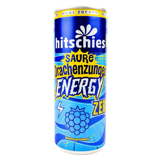 Hitschies - Saure Drachenzungen Energy Zero Blau - 250ml 24er Pack mhd 03/26