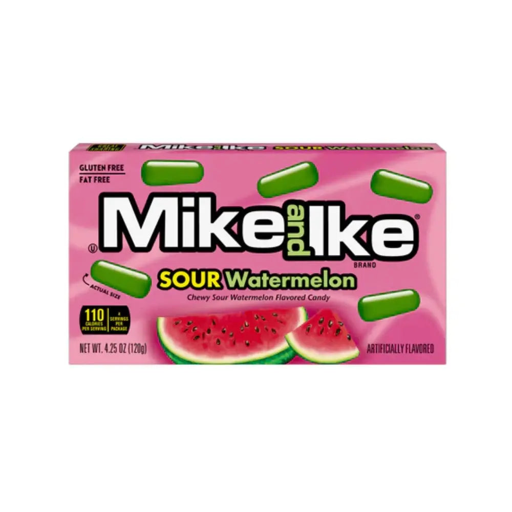 MIKE & IKE - SOUR WATERMELON - THEATER BOX - 120G - 12er Pack mhd 02/27