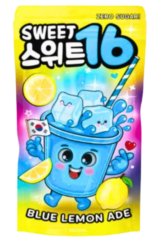 SWEET 16 - BLUE LEMON ADE (ZERO SUGAR) 200ML 10er Pack mhd 06/27