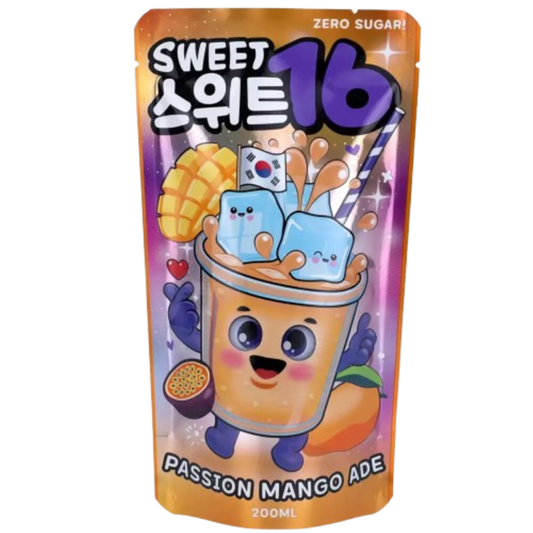 SWEET 16 - PASSION MANGO ADE (ZERO SUGAR) 200ML 10er Pack mhd 06/27