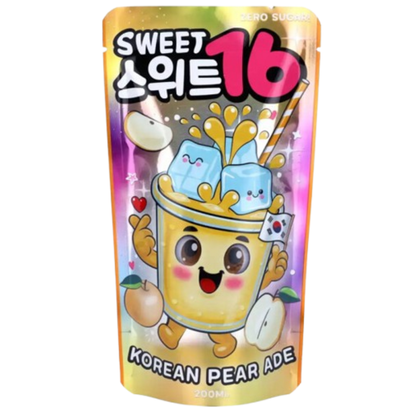 SWEET 16 - KOREAN PEAR ADE (ZERO SUGAR) 200ML 1034 Pack mhd 06/27