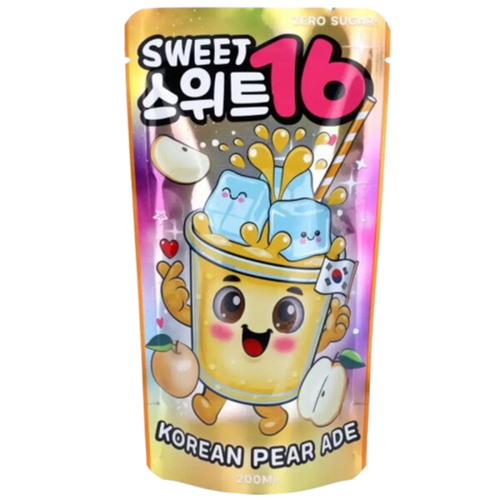 SWEET 16 - KOREAN PEAR ADE (ZERO SUGAR) 200ML 1034 Pack mhd 06/27