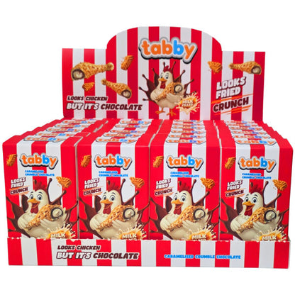 Tabby Milk Cream Filled Chicken Chocolate 50g 24er Pack 01/27