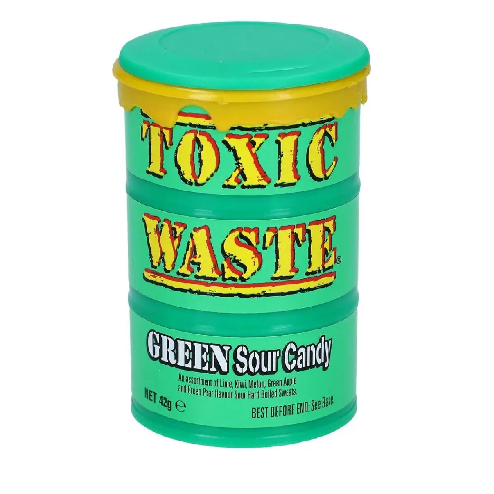 TOXIC WASTE GREEN SOUR CANDY 42G 12er Pack mhd 02/28