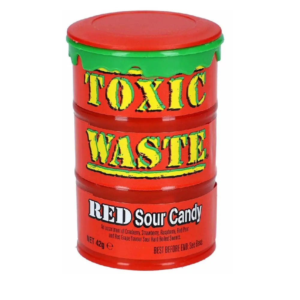 TOXIC WASTE RED SOUR CANDY 42G 12er Pack mhd 04/27