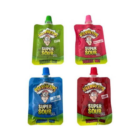 Warheads - Super Sour Gel - 4 Sorten 32er Pack mhd
